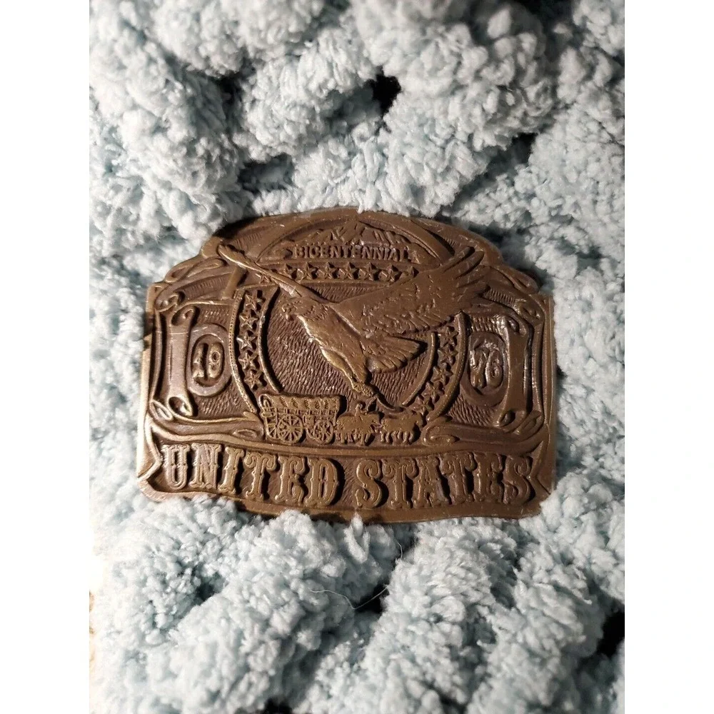 United‎ States Bicentennial 1976 Belt Buckle Flying Eagle CDC Metalworks 1975